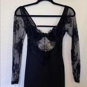 Black Lace Mini Dress